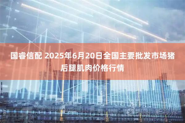 国睿信配 2025年6月20日全国主要批发市场猪后腿肌肉价格行情