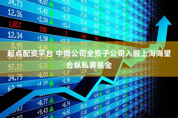 起点配资平台 中微公司全资子公司入股上海海望合纵私募基金